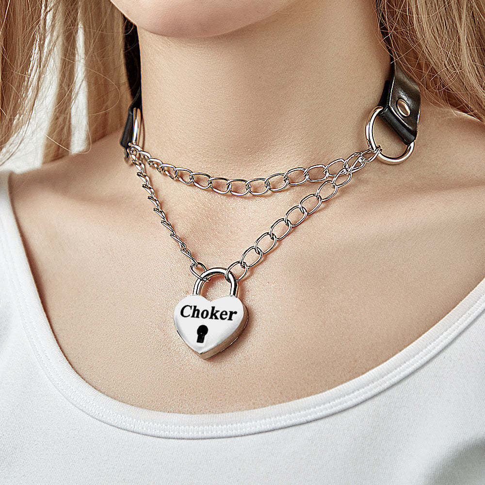 Custom Engraved Choker Love Key Fashion Exquisite Gifts - soufeelmy
