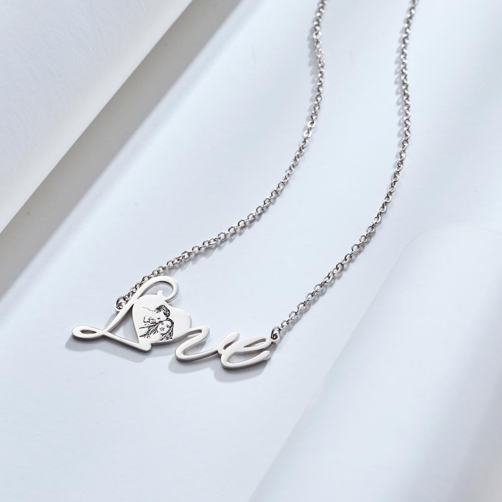 Custom Photo Necklace Love-Heart Jewellery for Your Loved Ones -