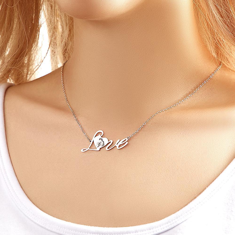 Custom Photo Necklace Love-Heart Jewellery for Your Loved Ones -