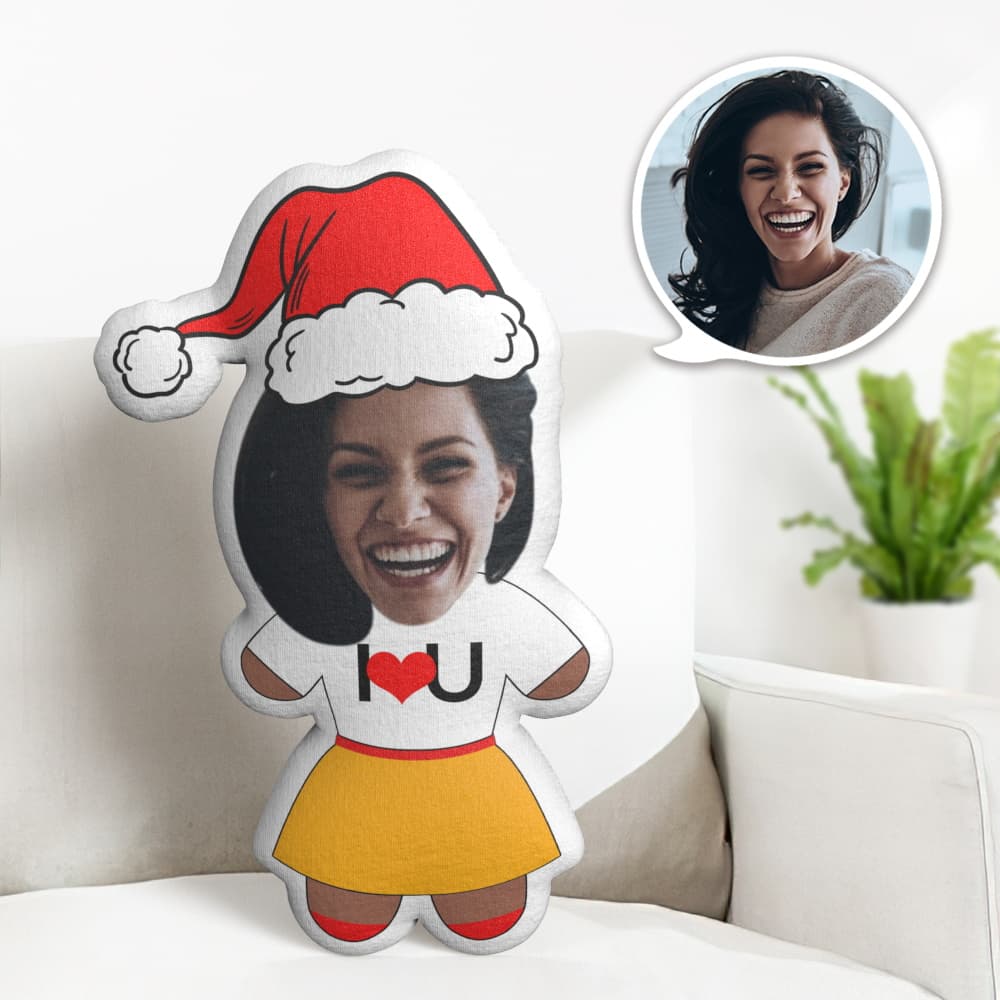 Christmas Gift Custom Face Pillow I Love You Minime Pillow Personalized Photo Minime Pillow Gifts - soufeelmy
