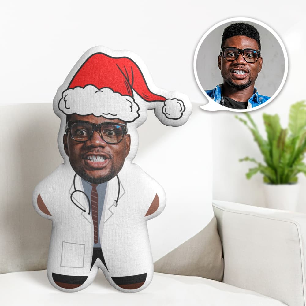 Christmas Gift Custom Doctor Minime Throw Pillow Custom Doctor Pillow Personalized Photo Minime Pillow - soufeelmy