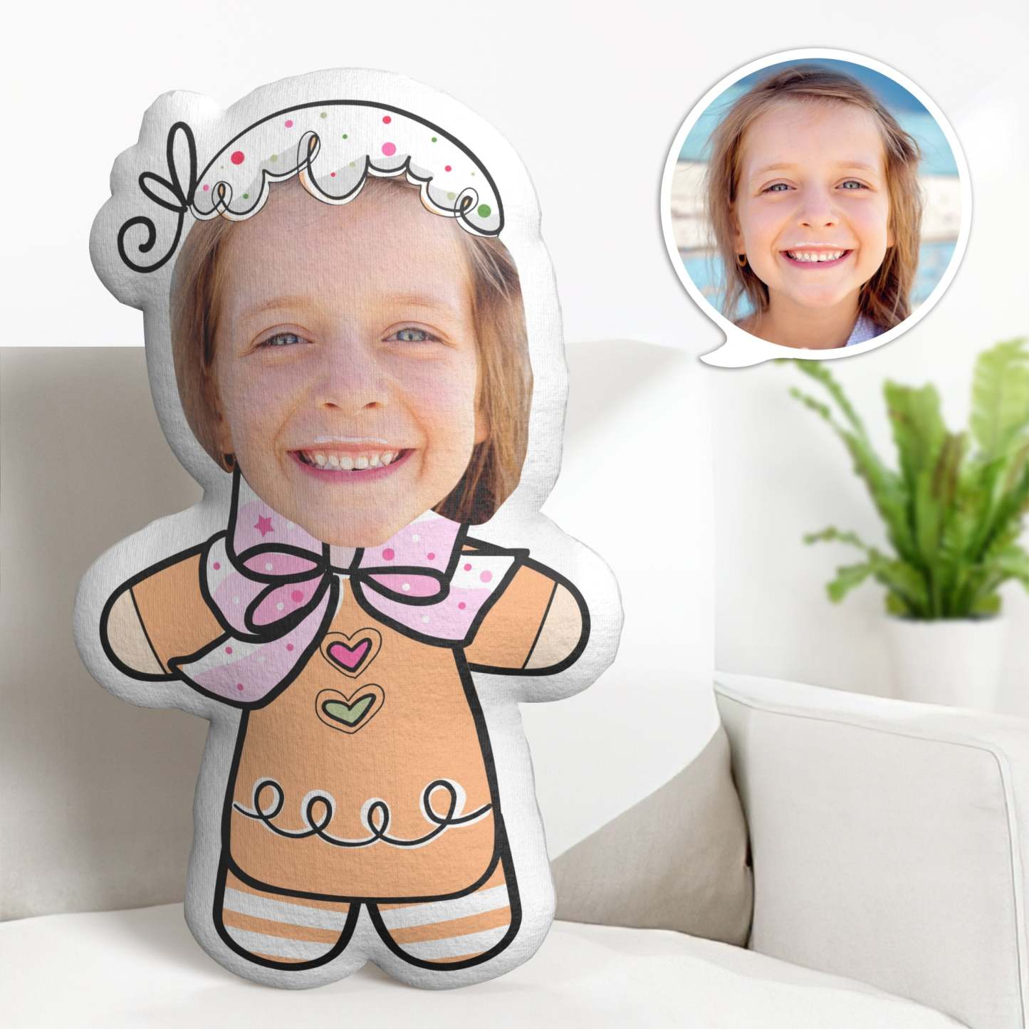 Christmas Gifts Custom Cartoon Baby Minime Throw Pillow Personalized Minime Throw Pillow Gifts - soufeelmy