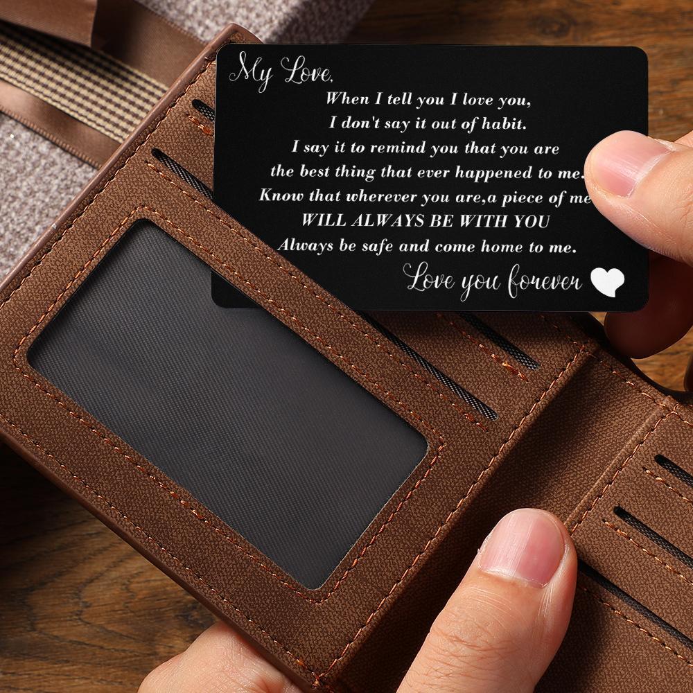 custom wallet card photo card engraved wallet card for lovers gifts - soufeelmy