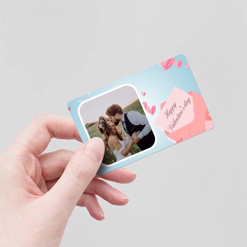 Custom Photo Wallet Insert Happy Valentine's Day Card - soufeelmy