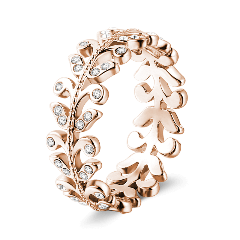 Garland Ring Rose Gold Female 925 Sterling Silver - 