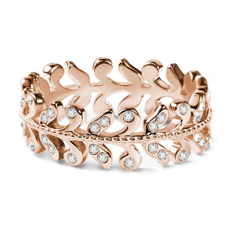 Garland Ring Rose Gold Female 925 Sterling Silver
