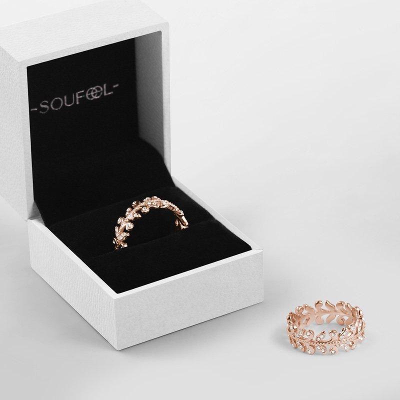 Garland Ring Rose Gold Female 925 Sterling Silver