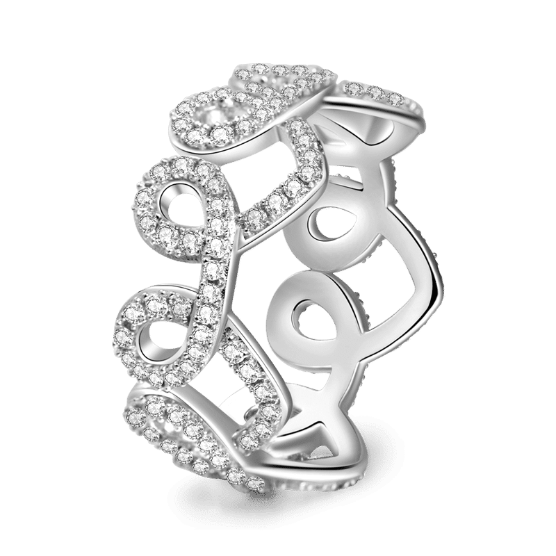 Entwined Love Ring Female 925 Sterling Silver - 