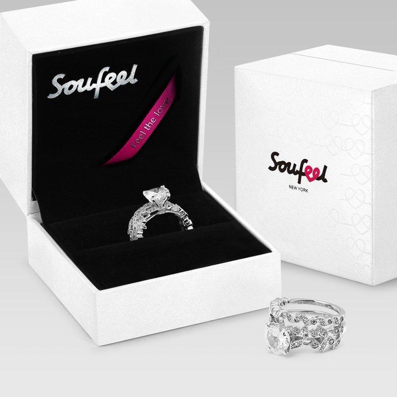 Female Only Love Wedding Ring Set 925 Sterling Silver