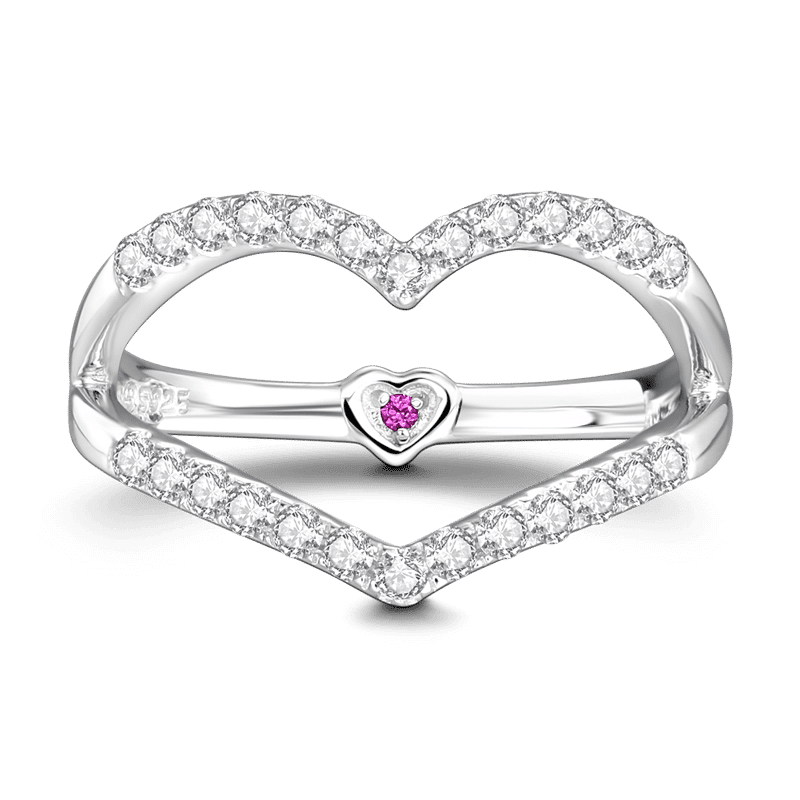 Unrequited Love Promise Ring 925 Sterling Silver - 