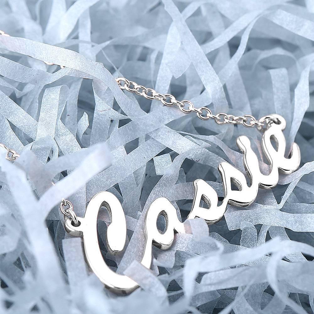 Personalized Classic Name Necklace Silver - soufeelus