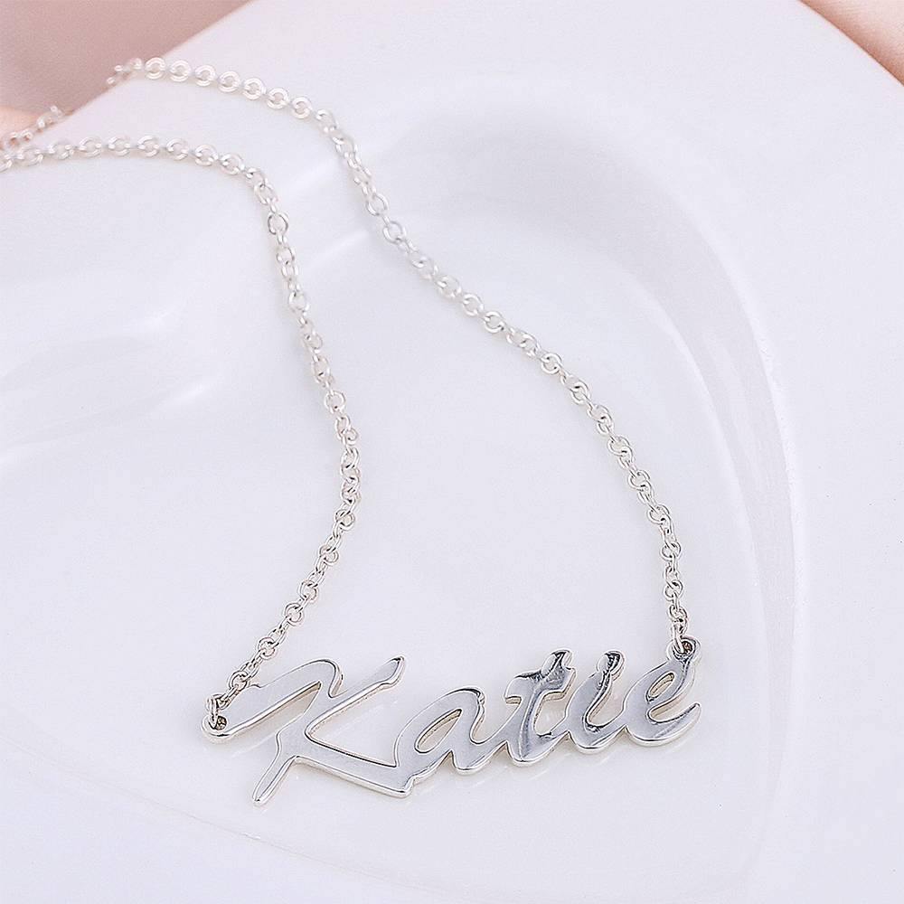 Personalized Classic Name Necklace Silver - soufeelus