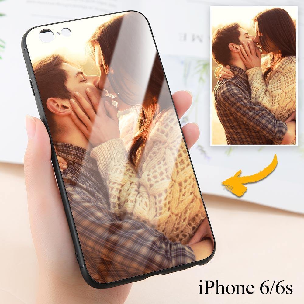 iPhone Xs Custom Photo Protective Phone Case - Glass Surface - 