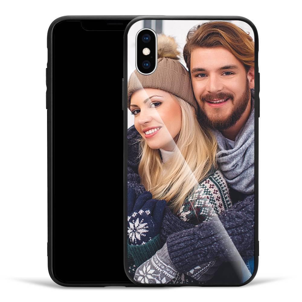 iPhone Xs Custom Photo Protective Phone Case - Glass Surface - 