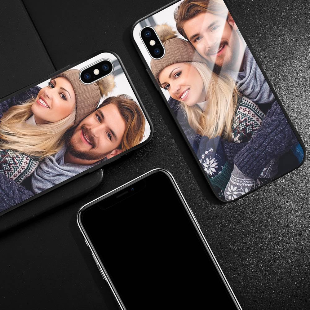 iPhone Xs Custom Photo Protective Phone Case - Glass Surface -