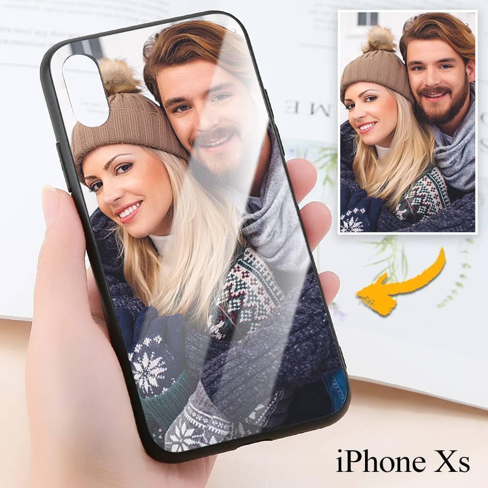 iPhone Xs Custom Photo Protective Phone Case - Glass Surface - 