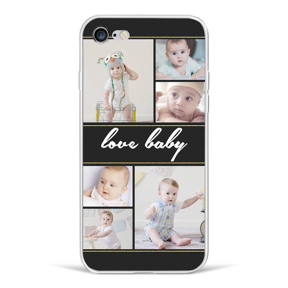 iPhone 6/6s Custom Photo Protective Phone Case - 6 Pictures with Name Soft Shell Matte - 
