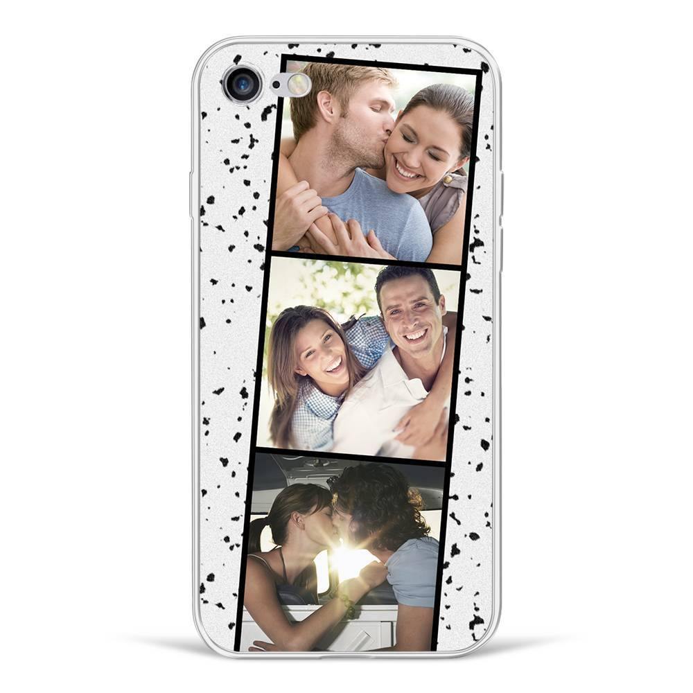iPhone 7/8 Custom Photo Protective Phone Case - 3 Pictures Soft Shell Matte -