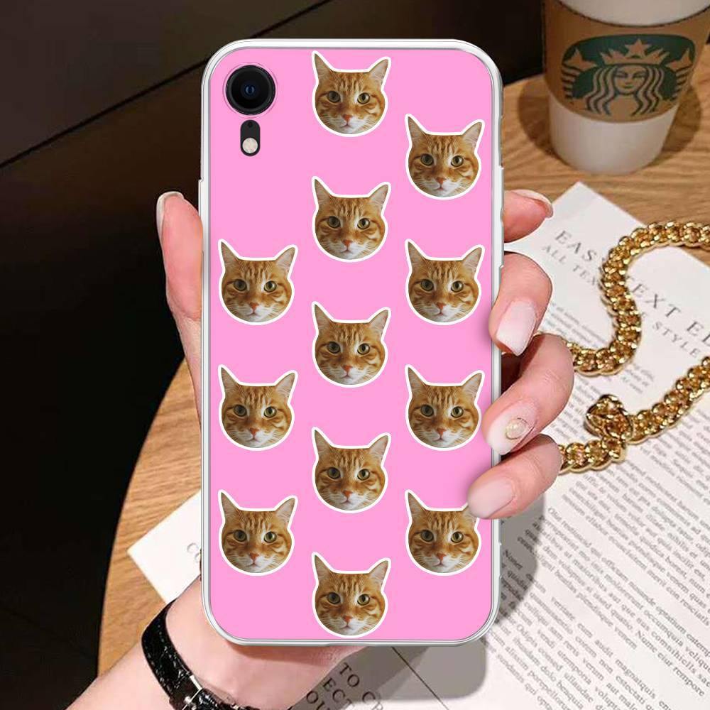 Custom Photo Protective Phone Case Soft Shell Light Pink Mesh Face - iPhone 7p/8p - 