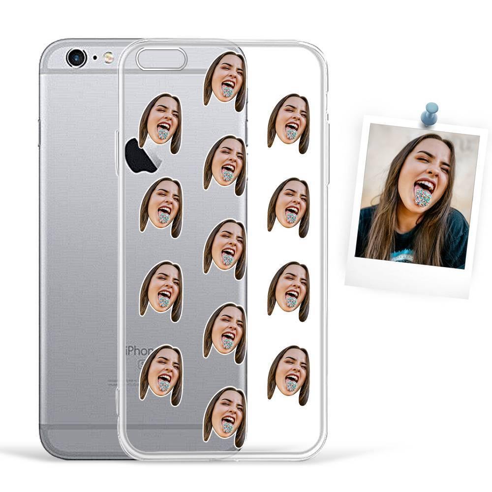 Custom Photo Protective Phone Case Soft Shell Transparent Mesh Face - iPhone Case - 