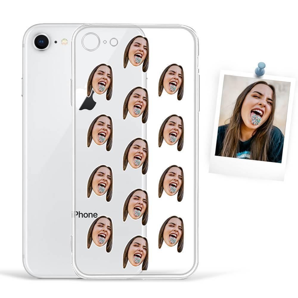 Custom Photo Protective Phone Case Soft Shell Transparent Mesh Face - iPhone Case - 