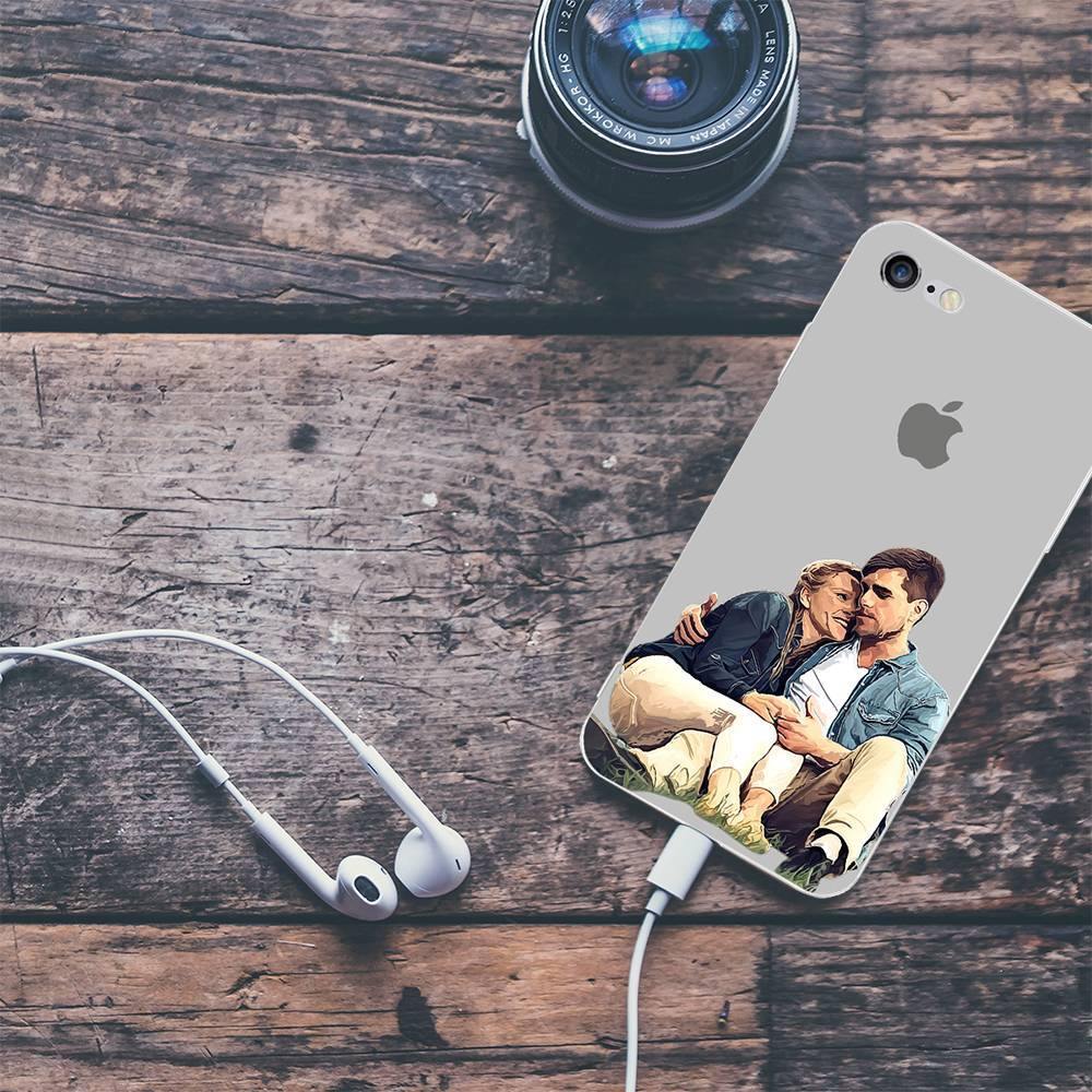 iPhone 7/8 Custom Photo Protective Anime Phone Case Soft Shell Matte - 