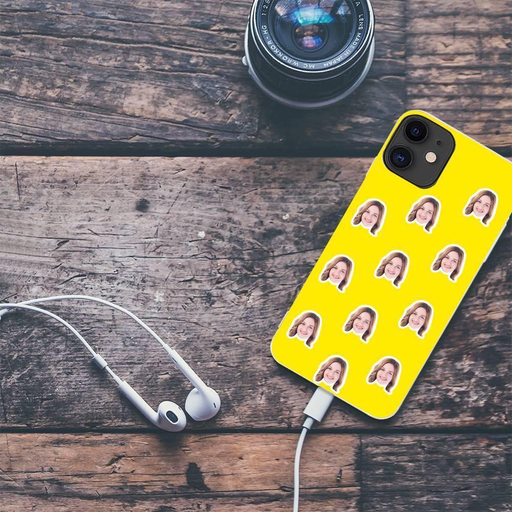 Custom Photo Protective Phone Case Soft Shell Yellow Mesh Face - iPhone Xs -