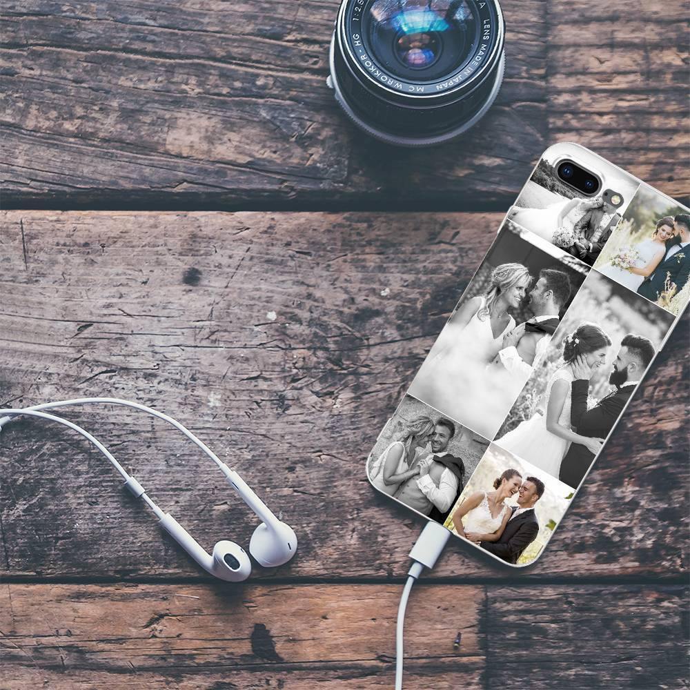 iPhone 7p/8p Custom Photo Protective Phone Case - 6 Pictures Soft Shell Matte - 