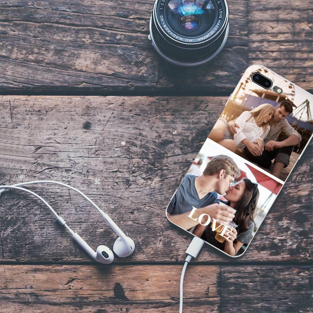iPhone 7p/8p Custom Photo Protective Phone Case - 2 Pictures Soft Shell Matte -