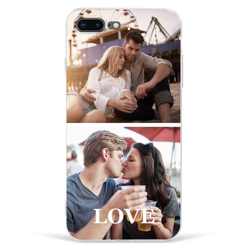 iPhone 7p/8p Custom Photo Protective Phone Case - 2 Pictures Soft Shell Matte - 