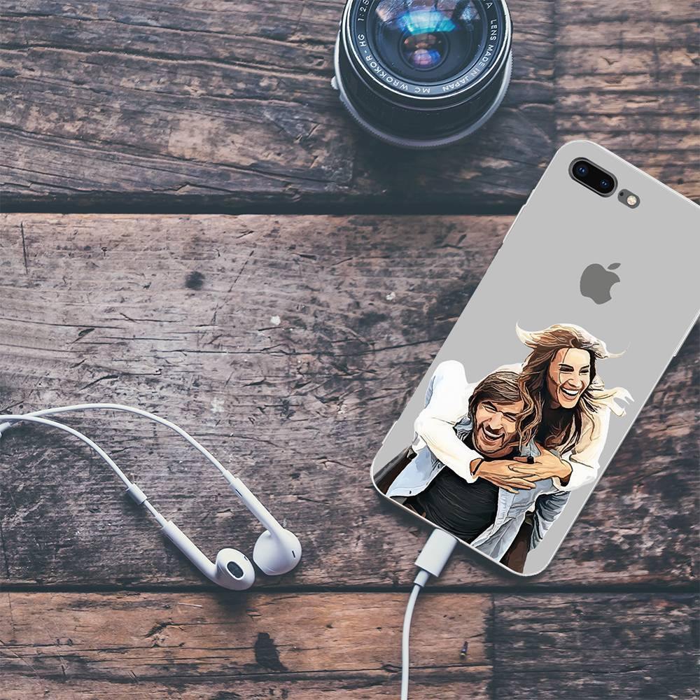 iPhone 7p/8p Custom Photo Protective Anime Phone Case Soft Shell Matte - 