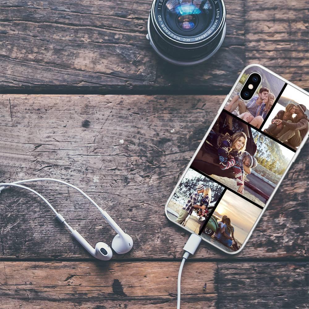 iPhoneX Custom Photo Protective Phone Case - 5 Pictures Soft Shell Matte - 
