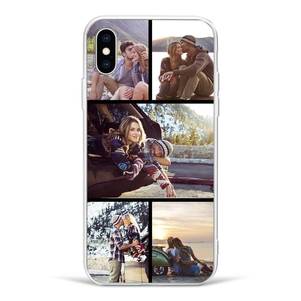 iPhone 7/8 Custom Photo Collage Protective Phone Case - 5 Pictures Soft Shell Matte -