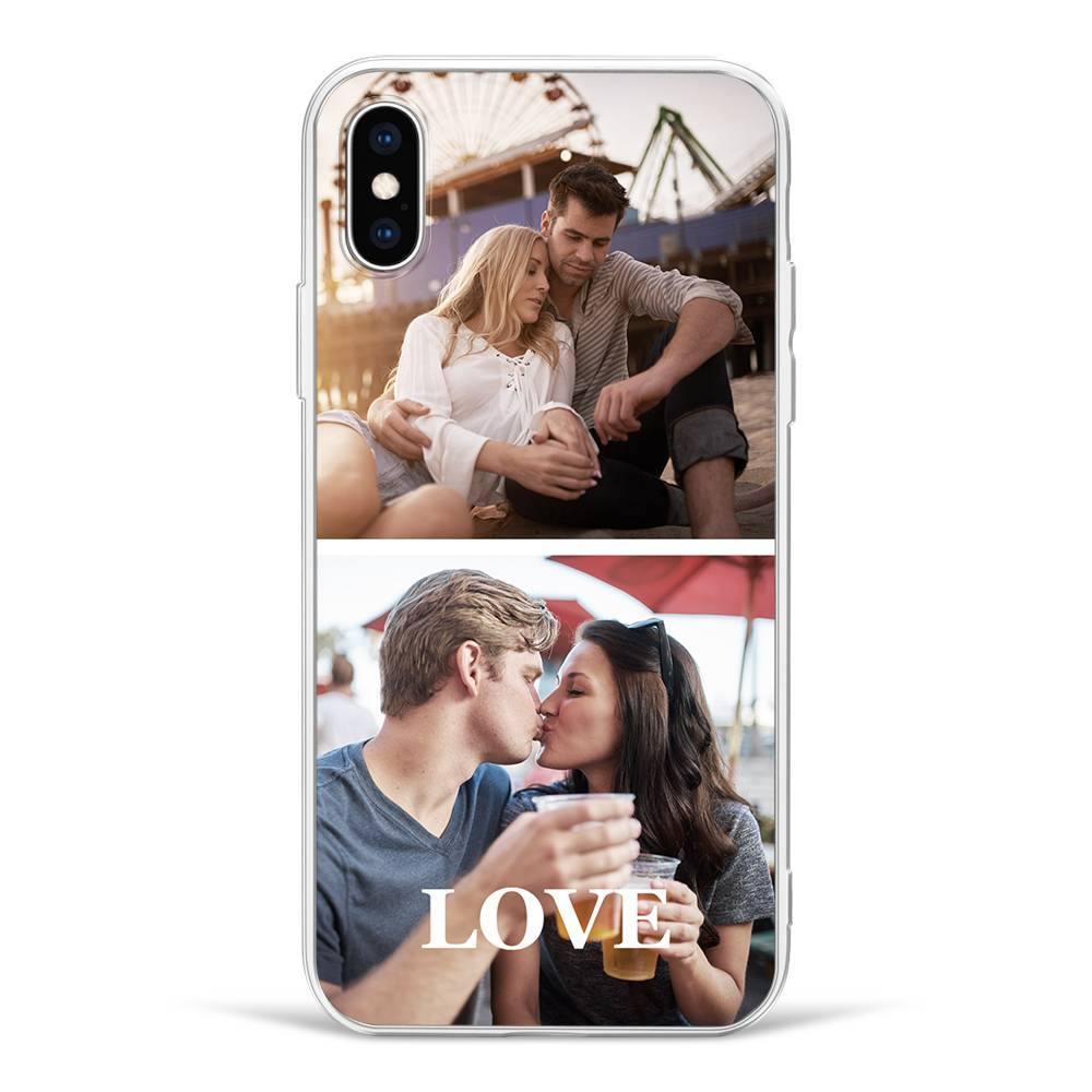 iPhoneX Custom Photo Protective Phone Case - 2 Pictures Soft Shell Matte - 