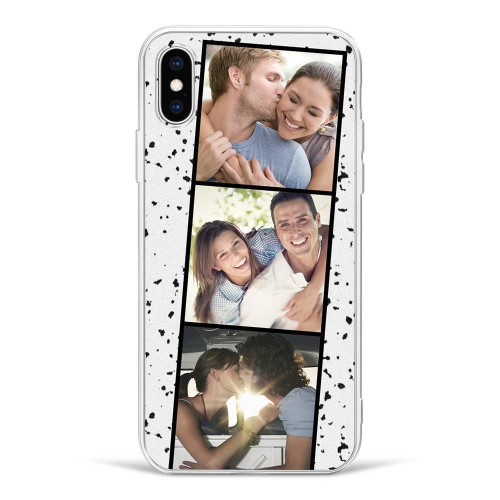 iPhone 7/8 Custom Photo Protective Phone Case - 3 Pictures Soft Shell Matte -