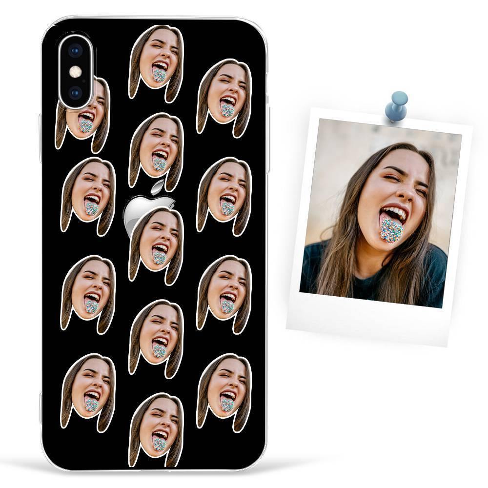 Custom Photo Protective Phone Case Soft Shell Transparent Mesh Face - iPhone Case - 