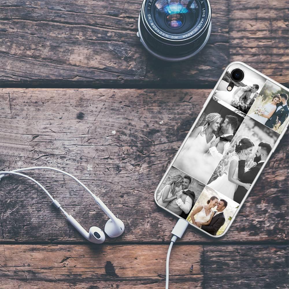 iPhone Xr Custom Photo Protective Phone Case - 6 Pictures Soft Shell Matte - 