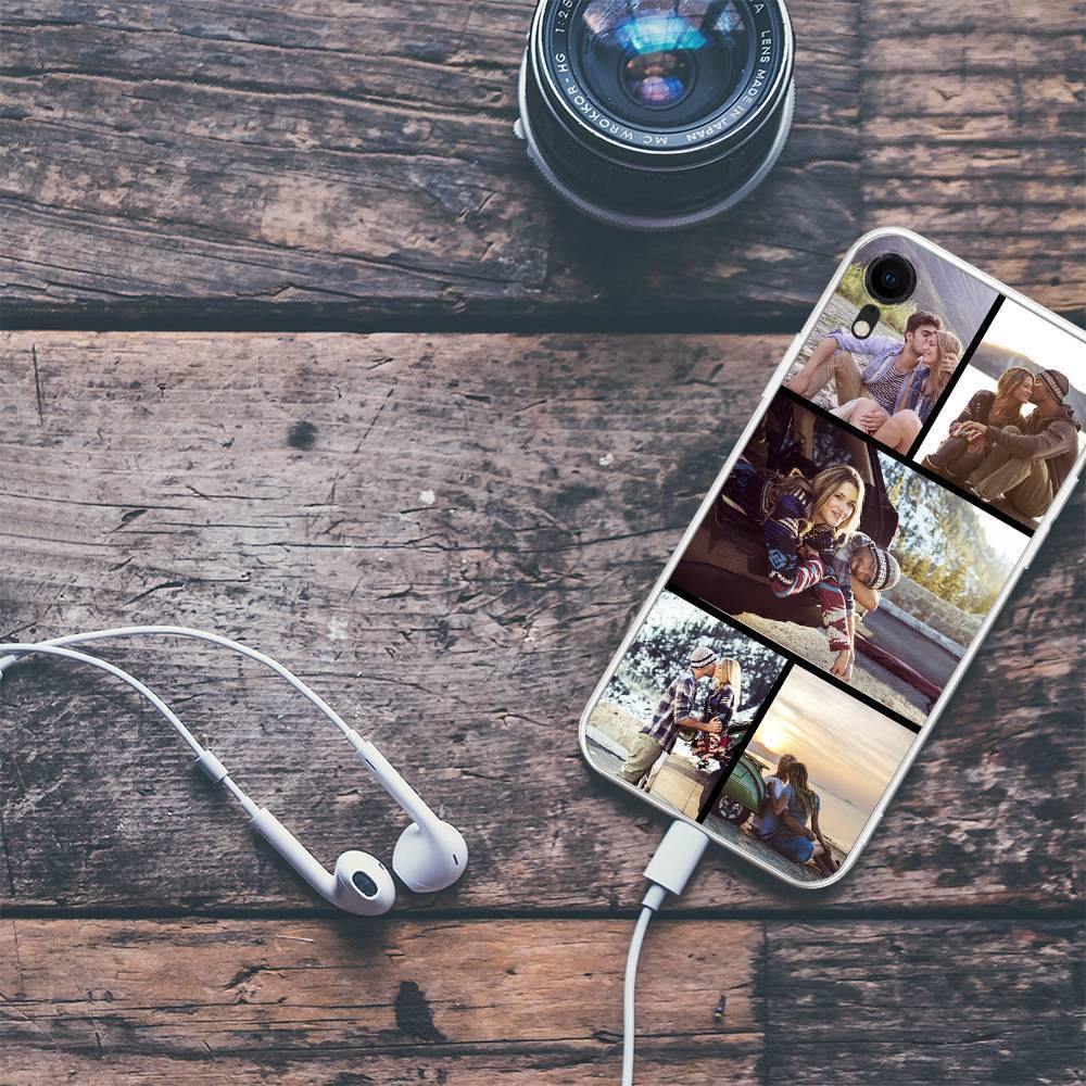 iPhone Xr Custom Photo Protective Phone Case - 5 Pictures Soft Shell Matte - 
