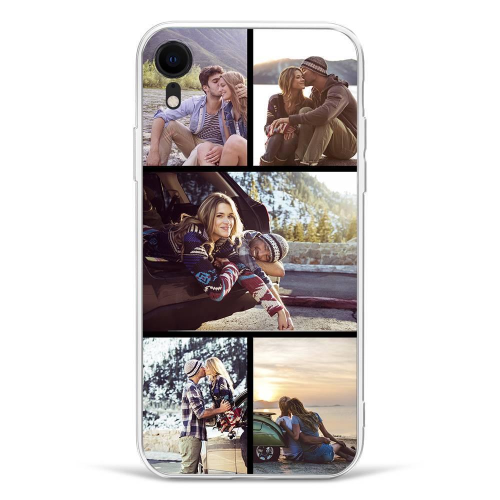 iPhone 7/8 Custom Photo Collage Protective Phone Case - 5 Pictures Soft Shell Matte -