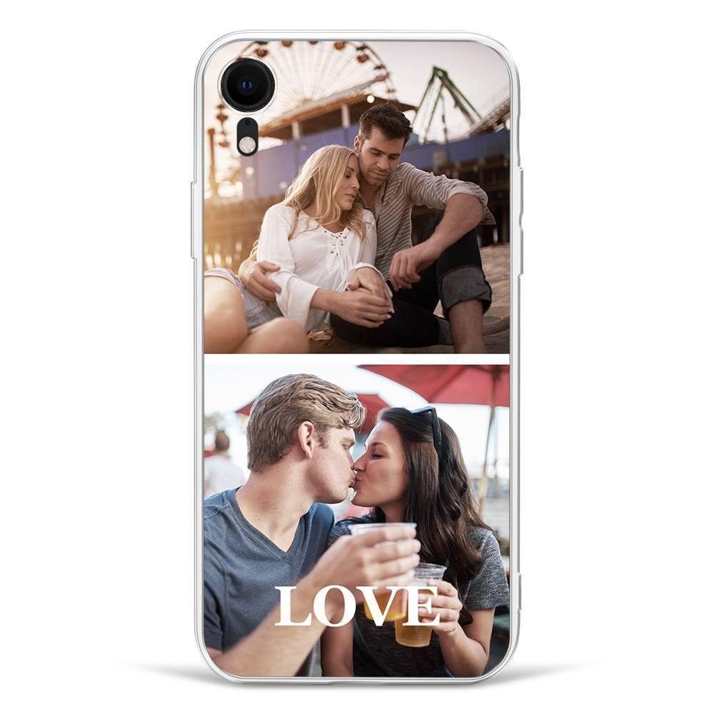 iPhone Xr Custom Photo Protective Phone Case - 2 Pictures Soft Shell Matte - 