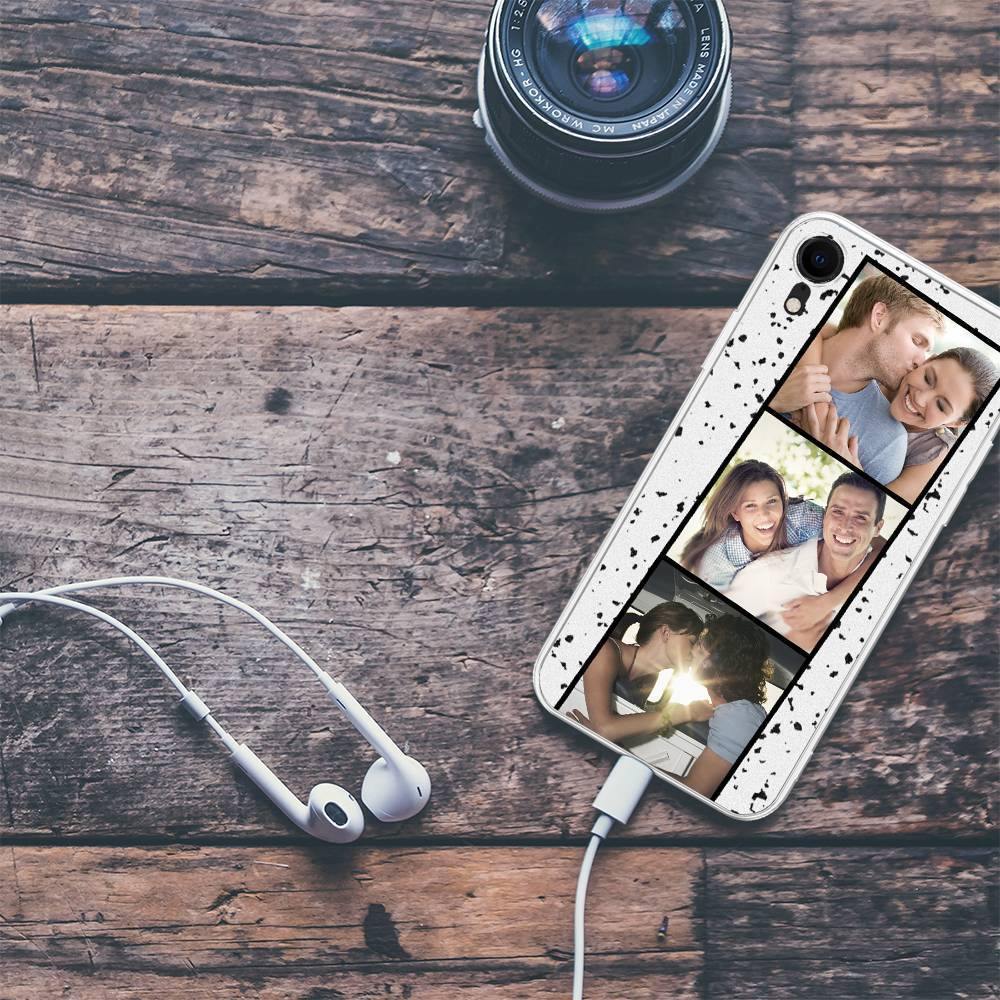 iPhone Xr Custom Photo Protective Phone Case - 3 Pictures Soft Shell Matte - 