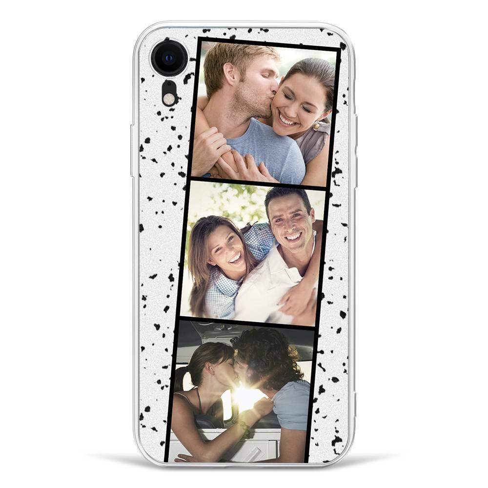 iPhone Xr Custom Photo Protective Phone Case - 3 Pictures Soft Shell Matte - 