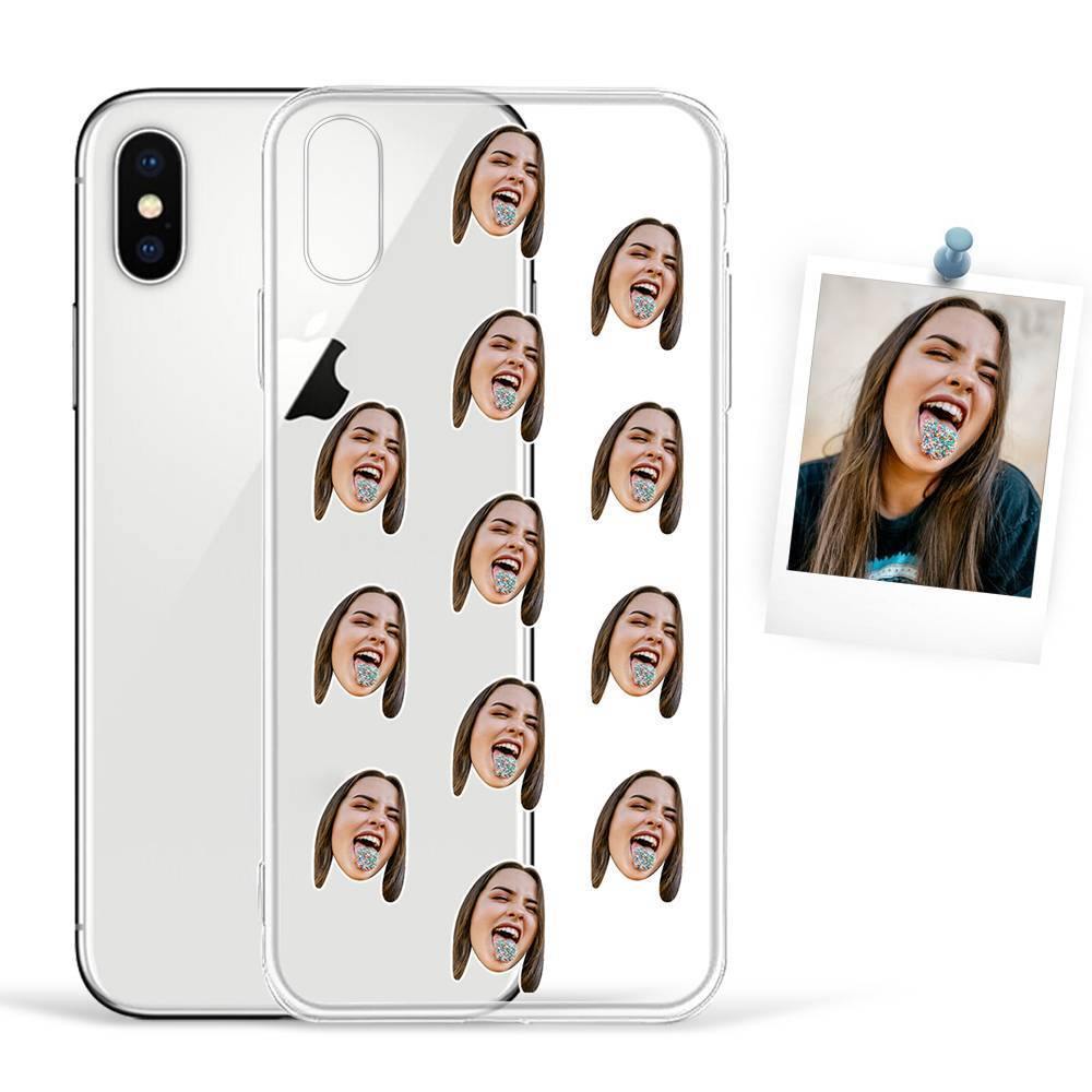 Custom Photo Protective Phone Case Soft Shell Transparent Mesh Face - iPhone Case - 