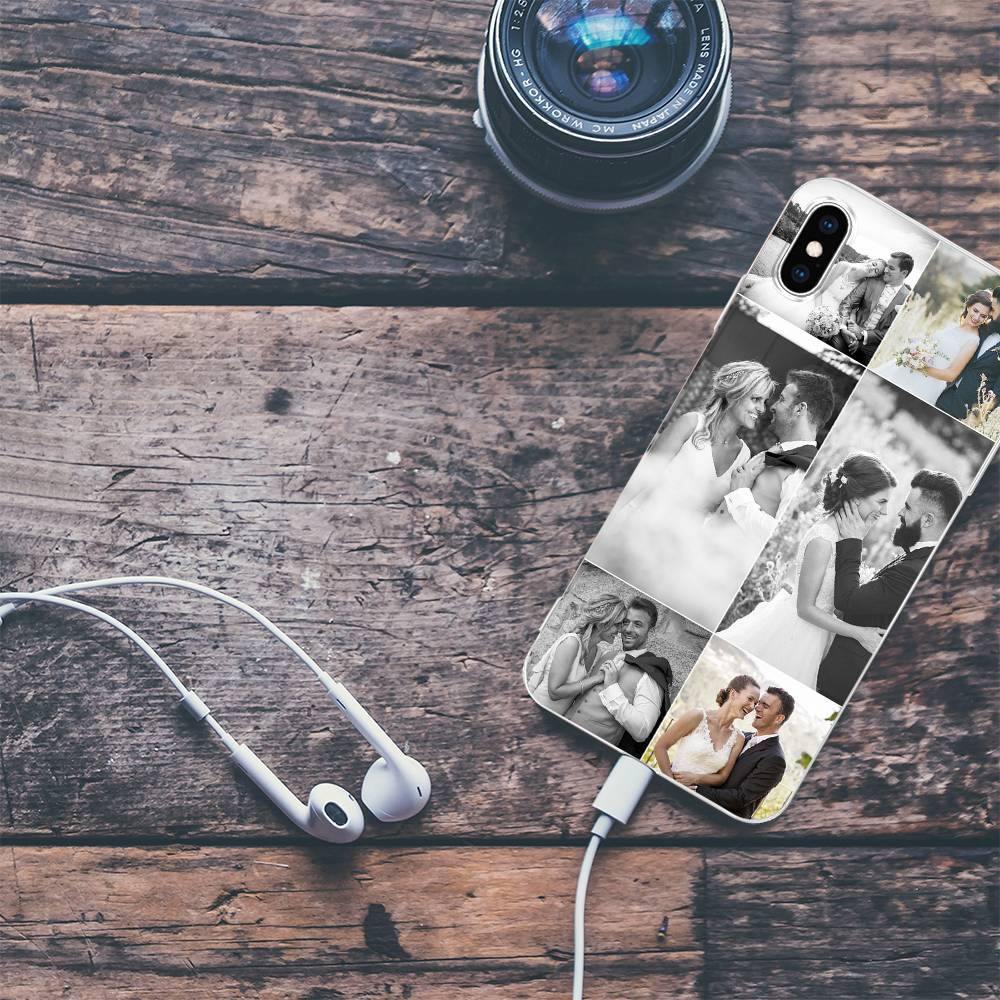 iPhone Xs Max Custom Photo Protective Phone Case - 6 Pictures Soft Shell Matte - 