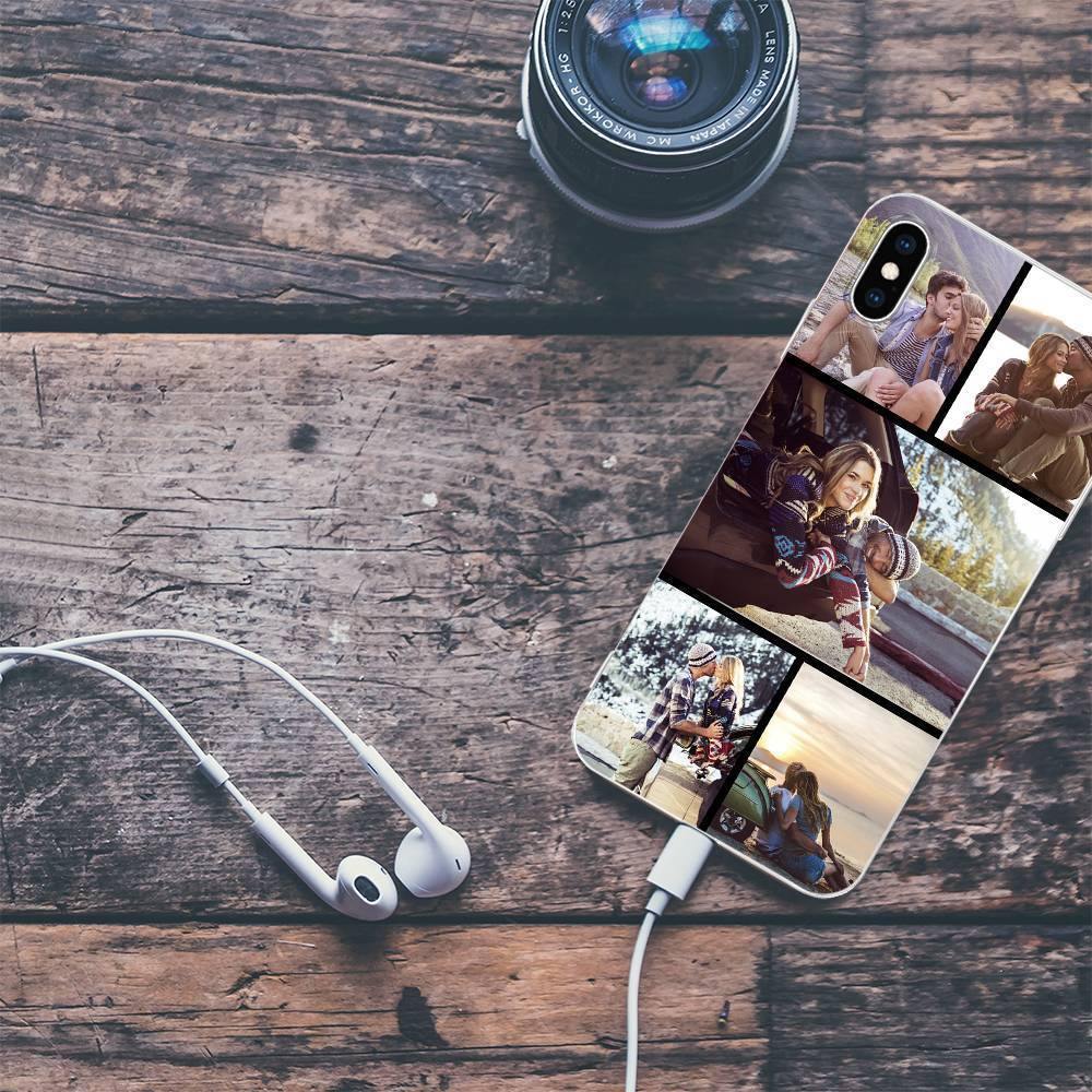 iPhone Xs Max Custom Photo Protective Phone Case - 5 Pictures Soft Shell Matte - 