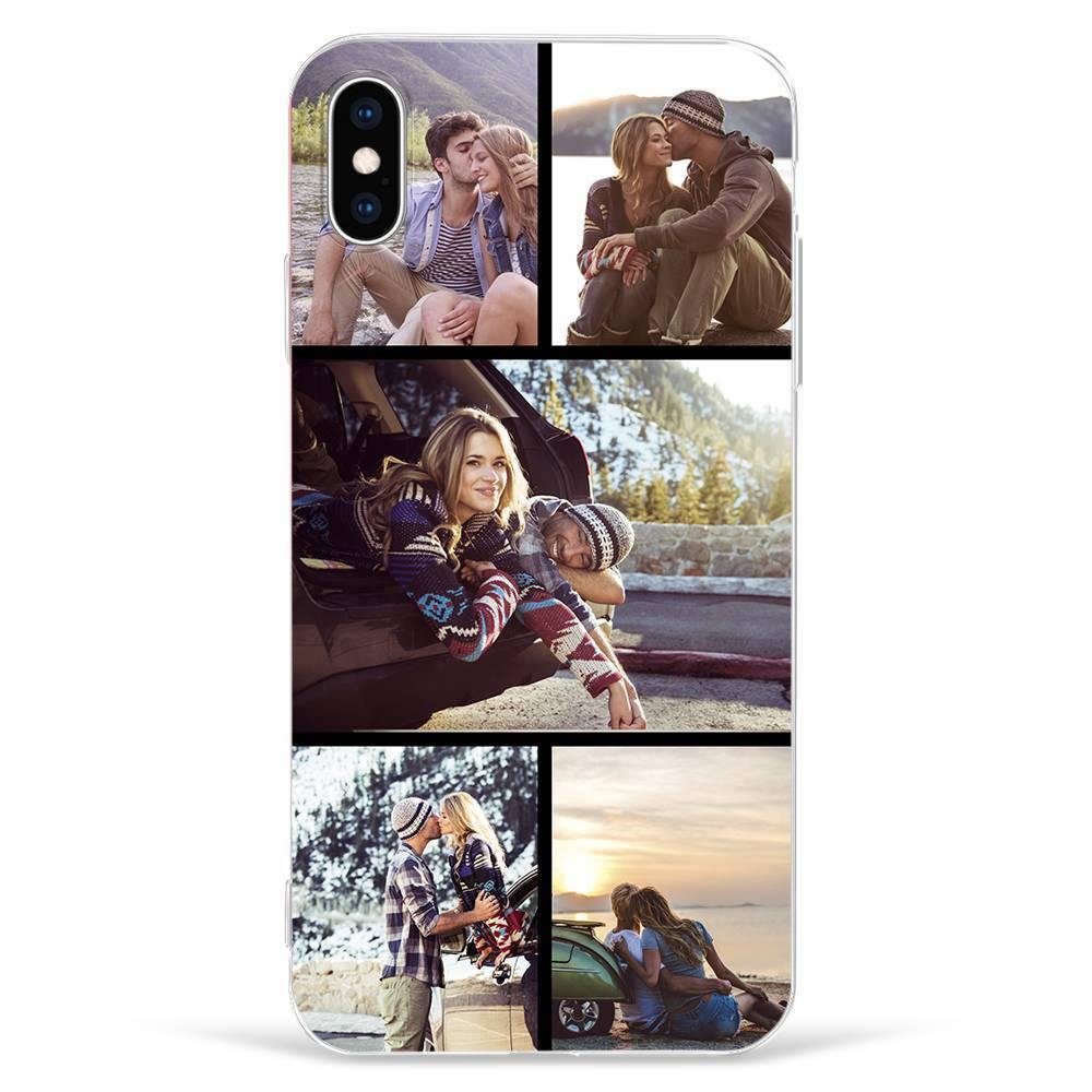 iPhone Xs Max Custom Photo Protective Phone Case - 5 Pictures Soft Shell Matte - 