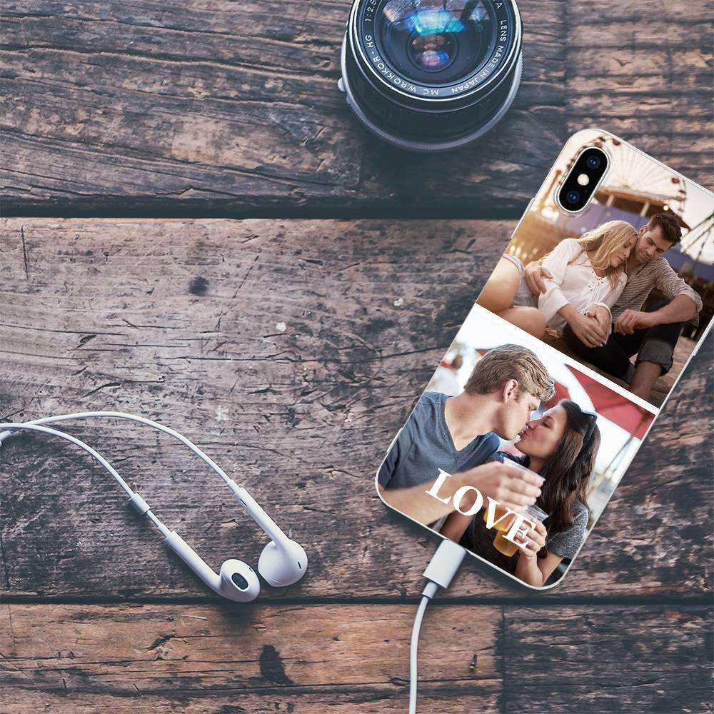 iPhone Xs Max Custom Photo Protective Phone Case - 2 Pictures Soft Shell Matte - 