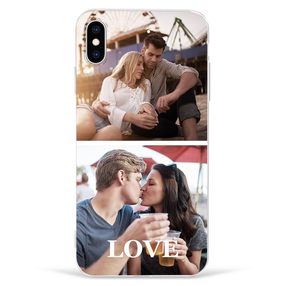 iPhone Xs Max Custom Photo Protective Phone Case - 2 Pictures Soft Shell Matte - 