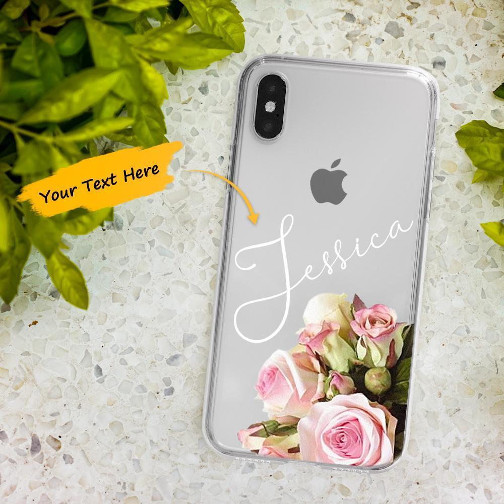 Custom Engraved iPhone Case iPhone XS Max Bouquet Pattern Fashion Simplicity - 