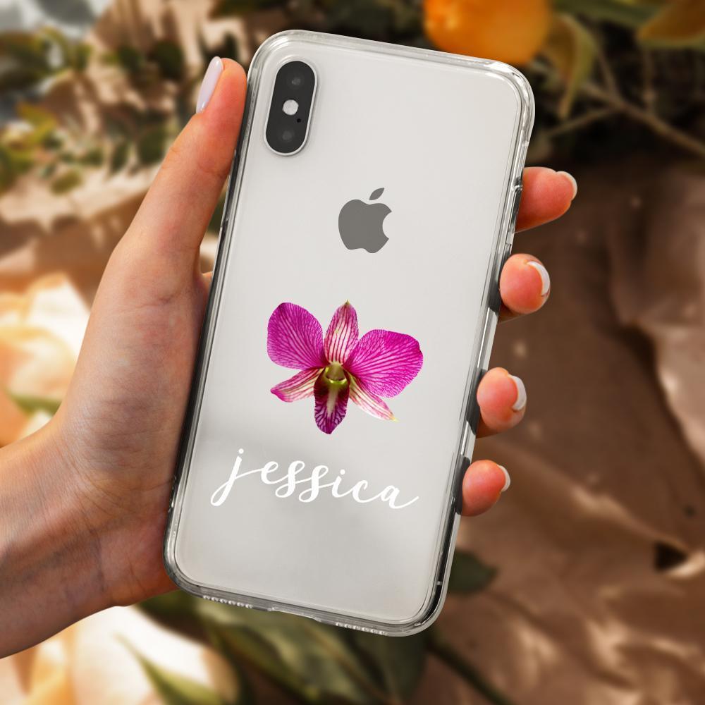 Custom Engraved iPhone Case iPhone XS Max Flower Pattern Fashion Simplicity - 